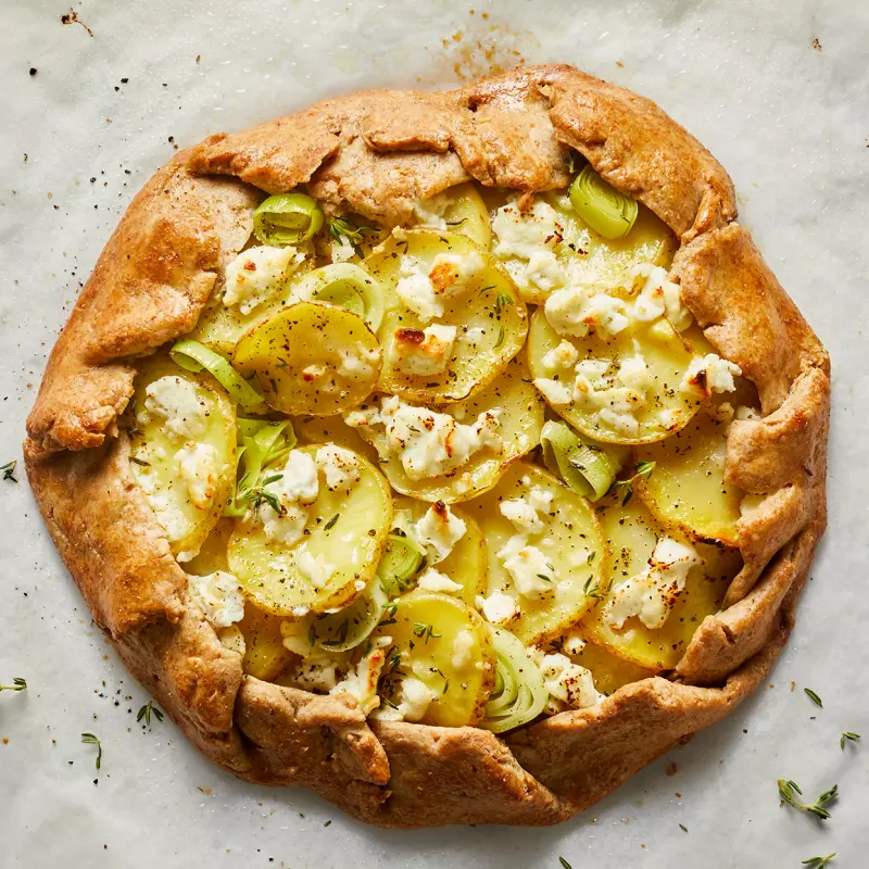 Mini galette de puerro y papa