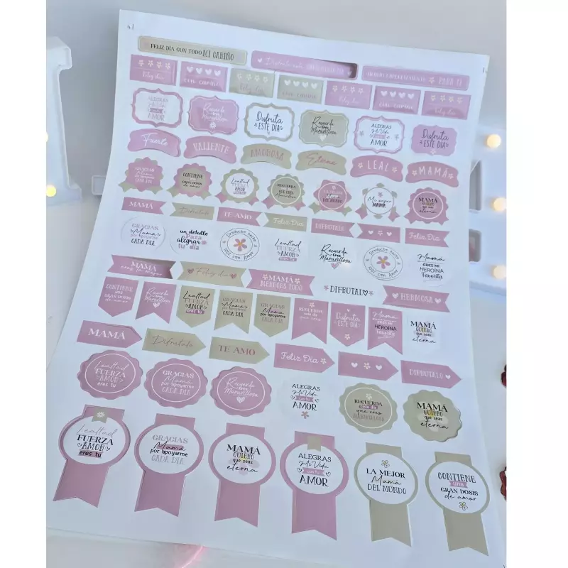 Hoja pretroquelada figuras madre