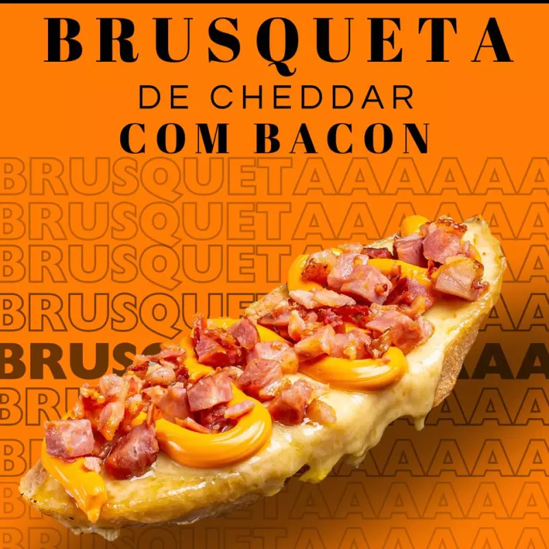 Brusqueta de Bacon com Cheddar