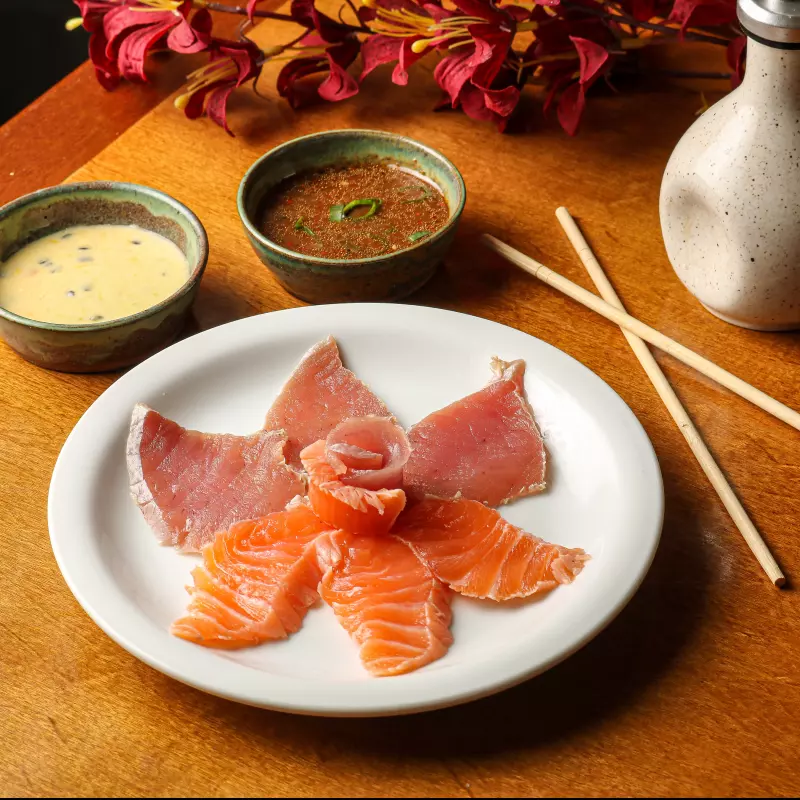 Carpaccio de salmao e Atum 6 fatias