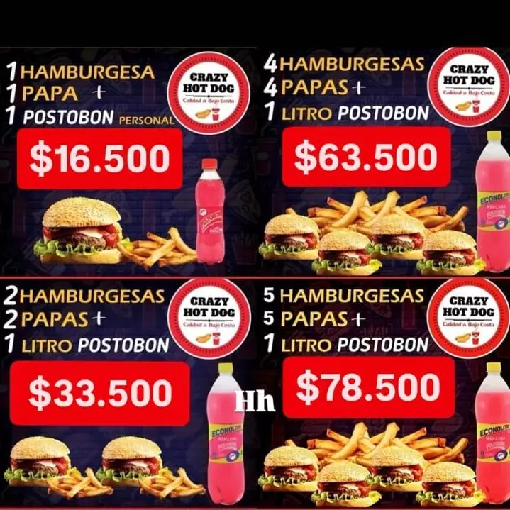 COMBO DE 3 HAMBURGUESAS