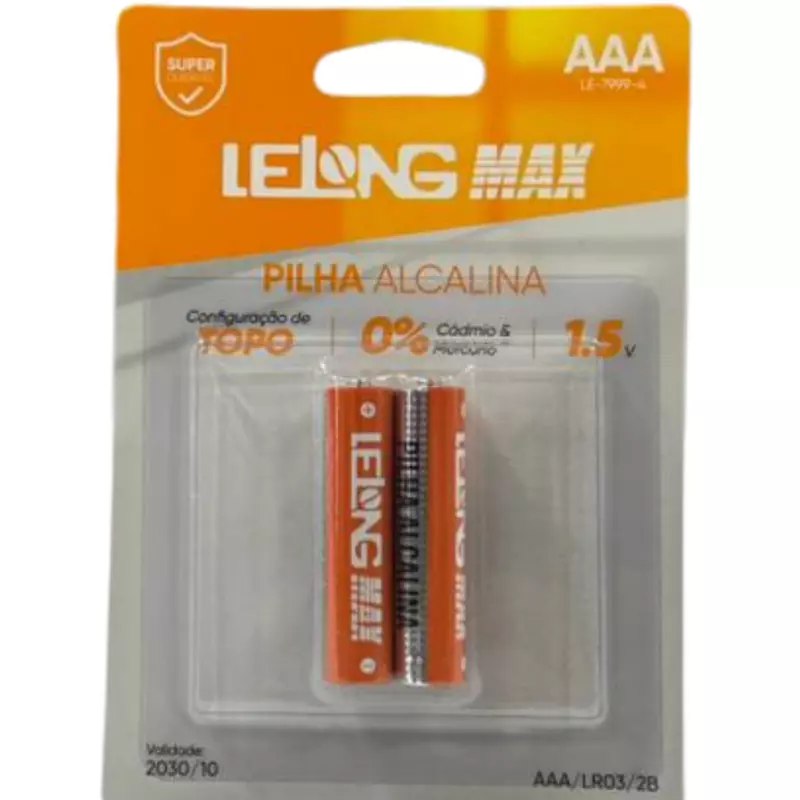 PAR DE PILHAS ALCALINA AAA LE-7999-4