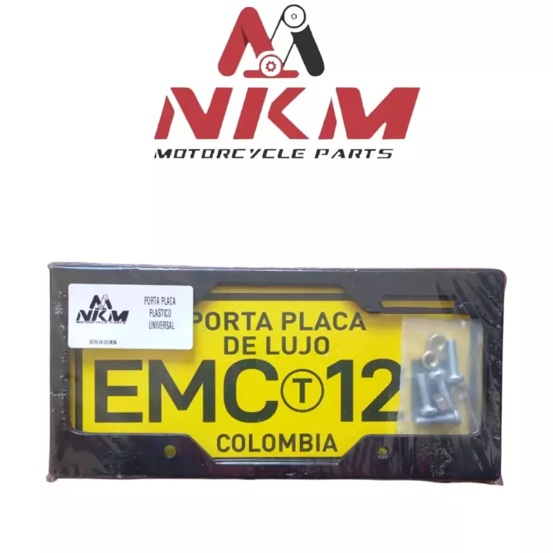 PORTA PLACA PLASTICO UNIVERSAL NKM