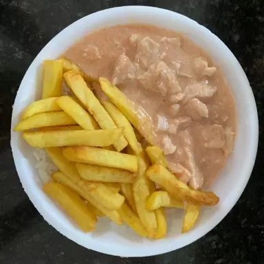 Marmita de strogonoff p/ viagem