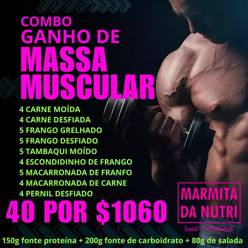 Ganho de massa 40 por $1060