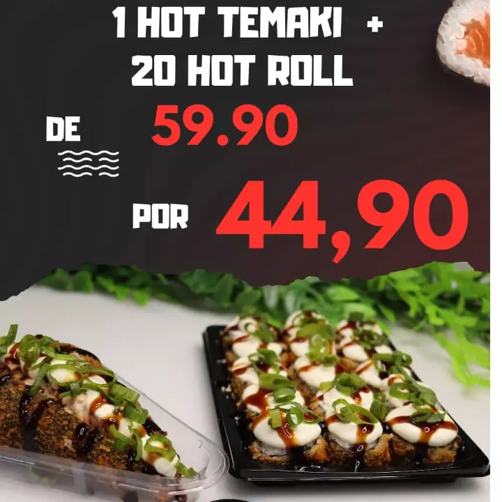 1 hot temaki + 20 hot roll