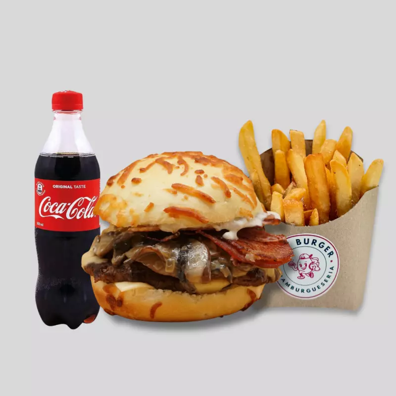 Combo Fungi Doble + papas + bebida