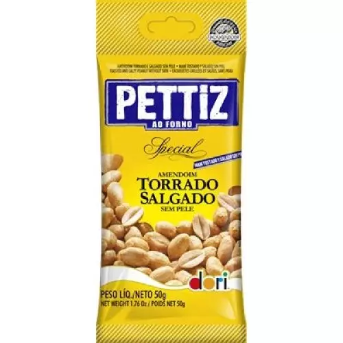 PETTIZ AMENDOIM TORRADO E SALGADO 50