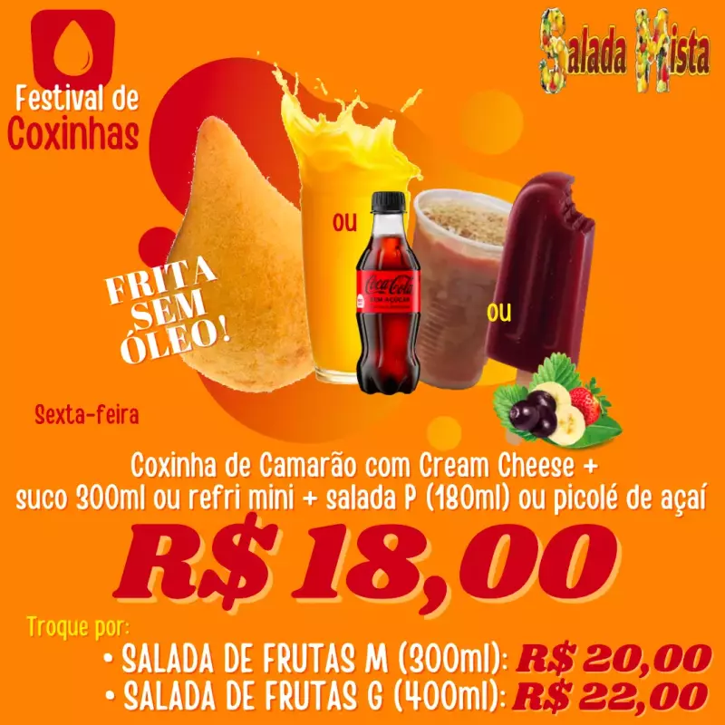 SEXTA Coxinha Camarão Cream Cheese