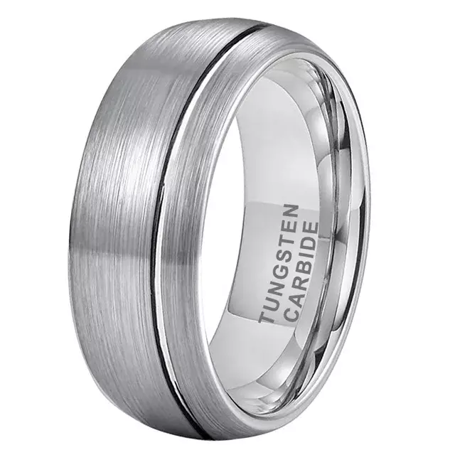Matte Silver Tungsten Ring