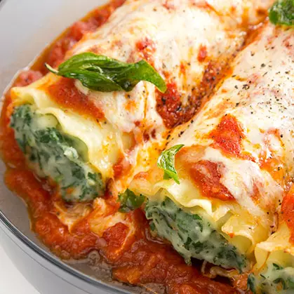 Canelones de Verdura