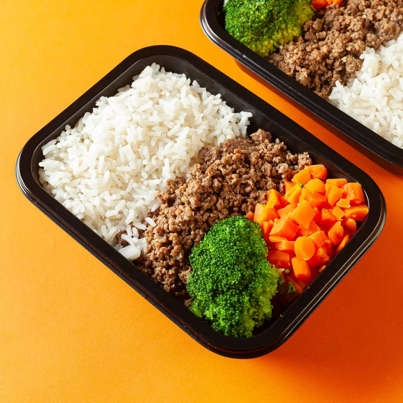 (P) Patinho com Arroz e Legumes