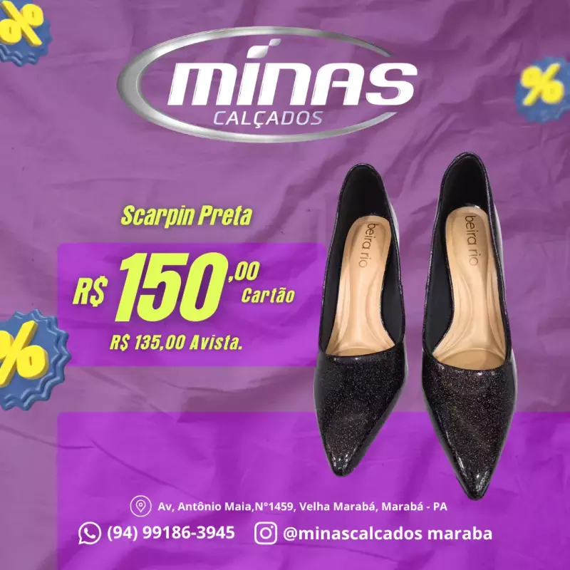 Scarpin Preta RF:4122140