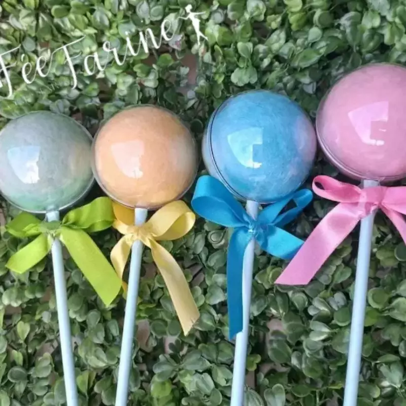 Algodão doce na esfera de acrílico $