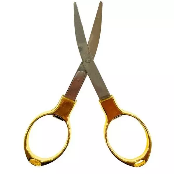 TESOURA INOXIDAVEL DOBRAVEL DOURADA