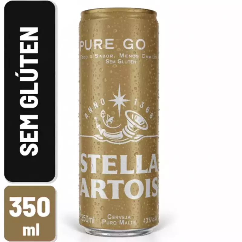 Cerveja Stella Pure Gold Lata 350ml