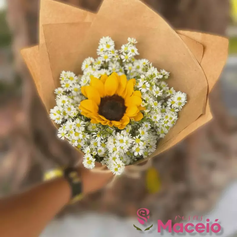 Mini buquê unidade de girassol