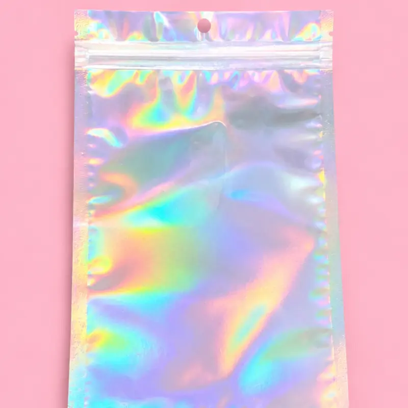 Bolsa tornasol zipper mediana