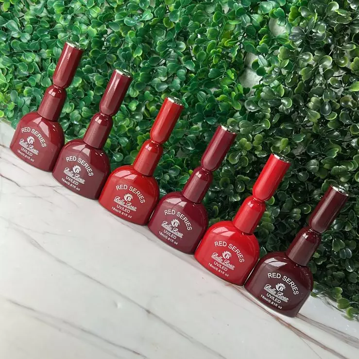 Kit C/6 Esm.Gel Vermelhos Bella Rosa