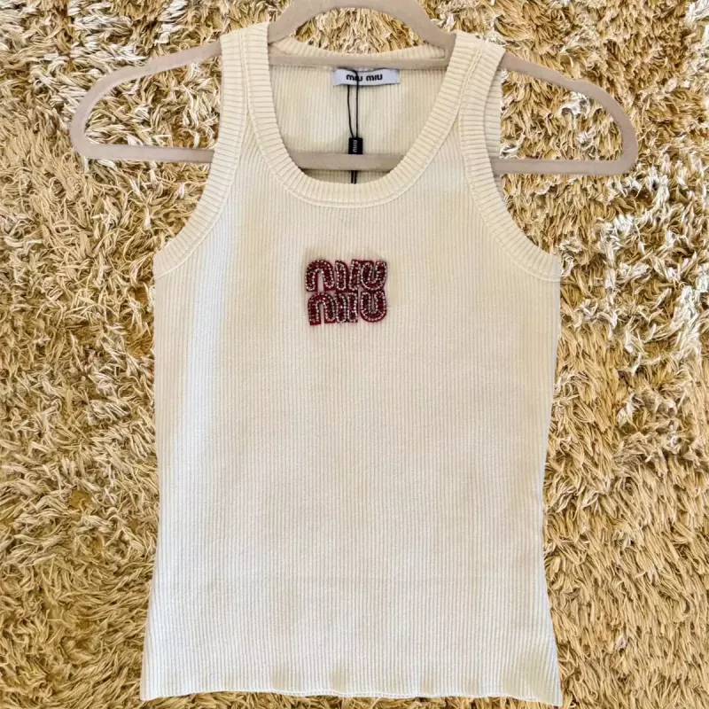 FRANELILLA MIUMIU PIEDRA ROJA