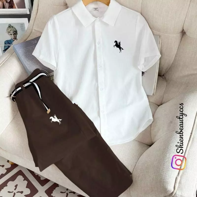 Conjunto camisa, pantalon y correa