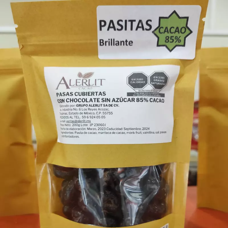 Pasas 85% cacao sin azúcar