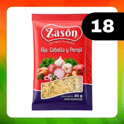 Blíster Ajo, Cebolla y Perejil 20g