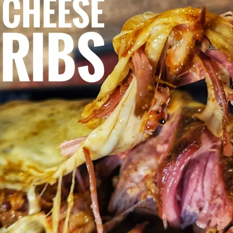 Costela Suína Barbecue com Queijo