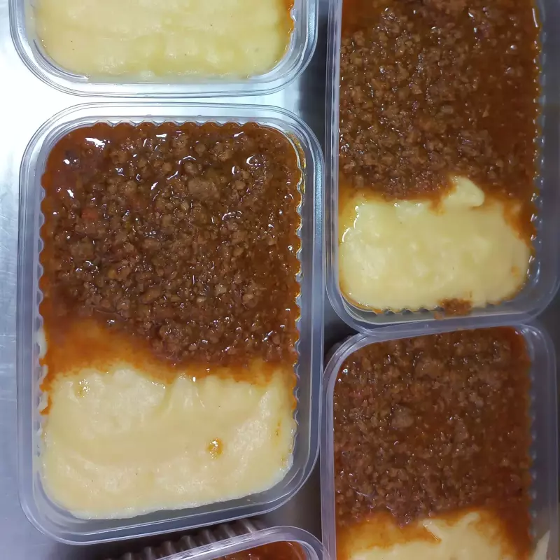 Polenta ao molho à bolonhesa