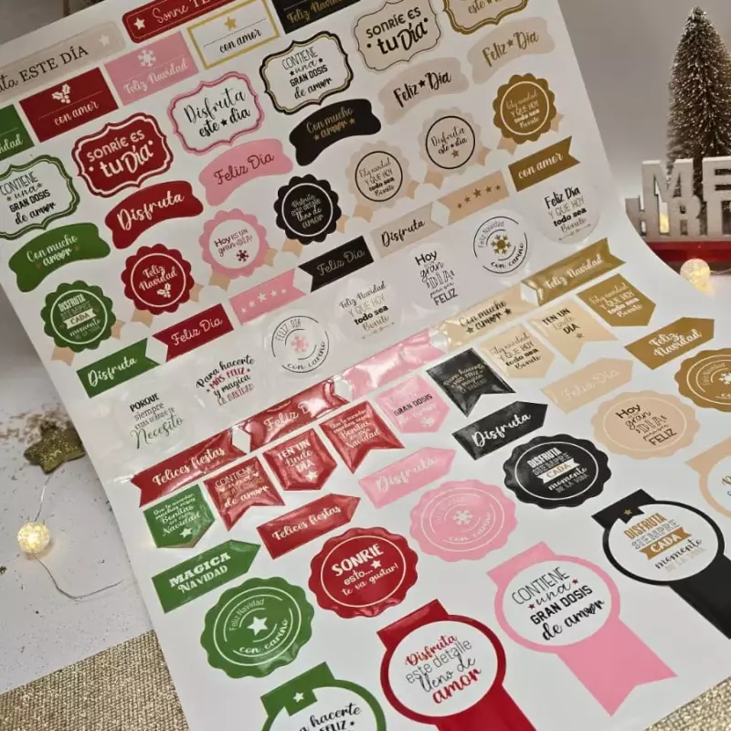 Hoja Pretroquelada Figuras Navidad