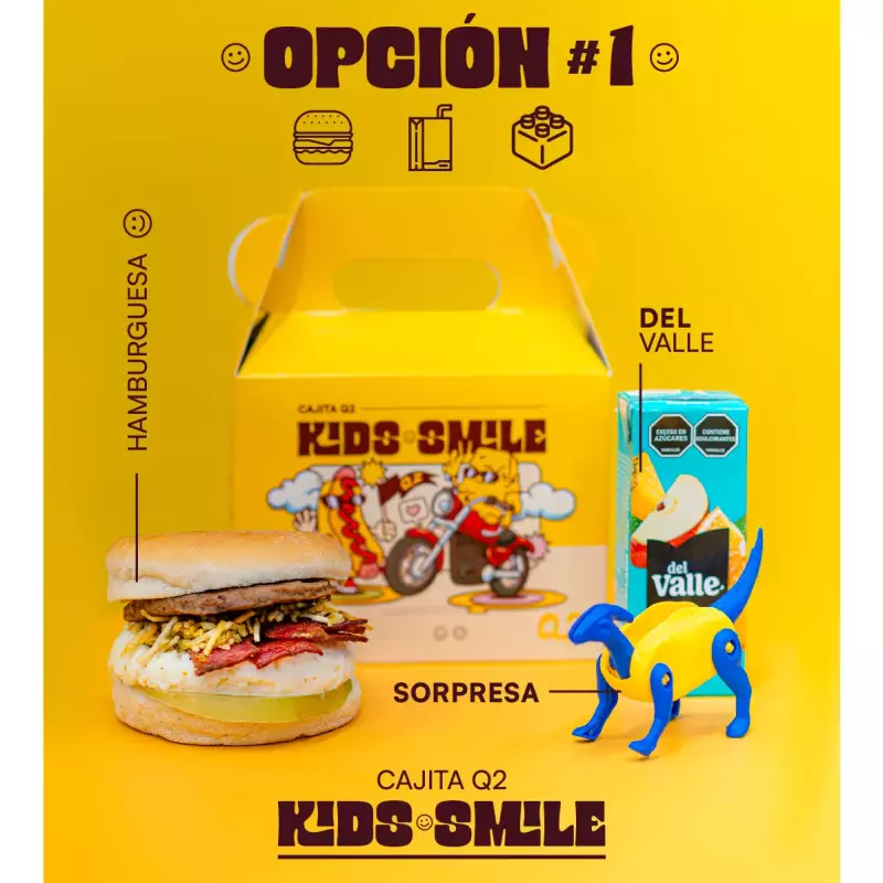 Cajita Q2 Kids Smile Hamburguesa