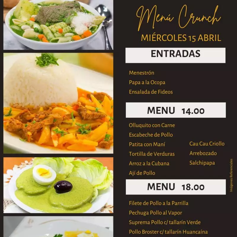 Menú 18.00 soles