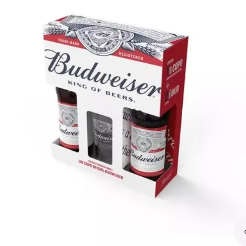 Kit Copo + Cerveja Budweiser 330ml