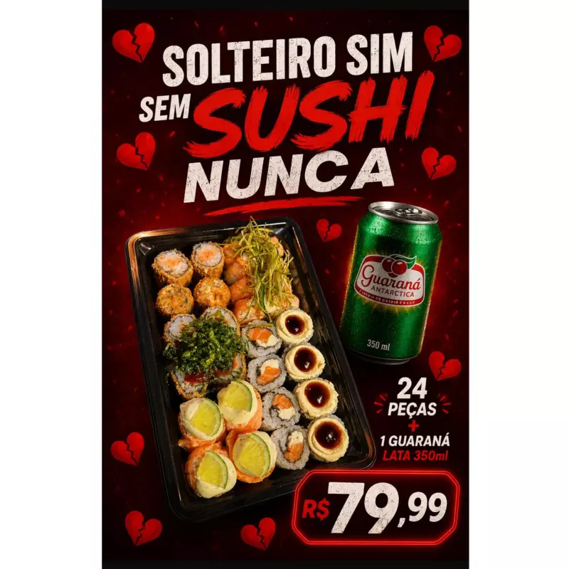 Combo 24 peças + guaraná 350 ml