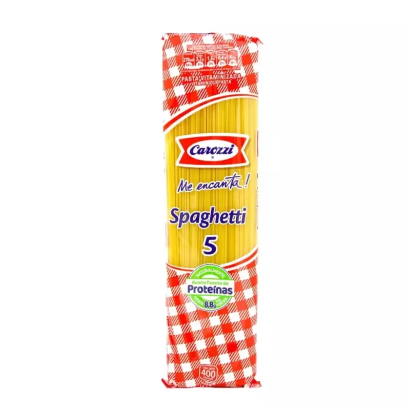 FIDEOS SPAGHETTI 400G CAROZZI