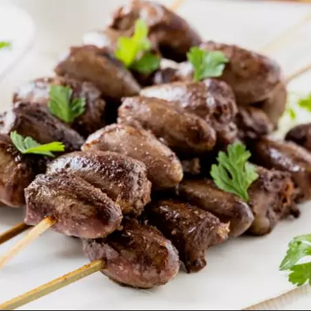 Espetinho de Coração de Frango