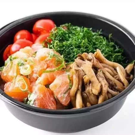 poke shimeji com salmão