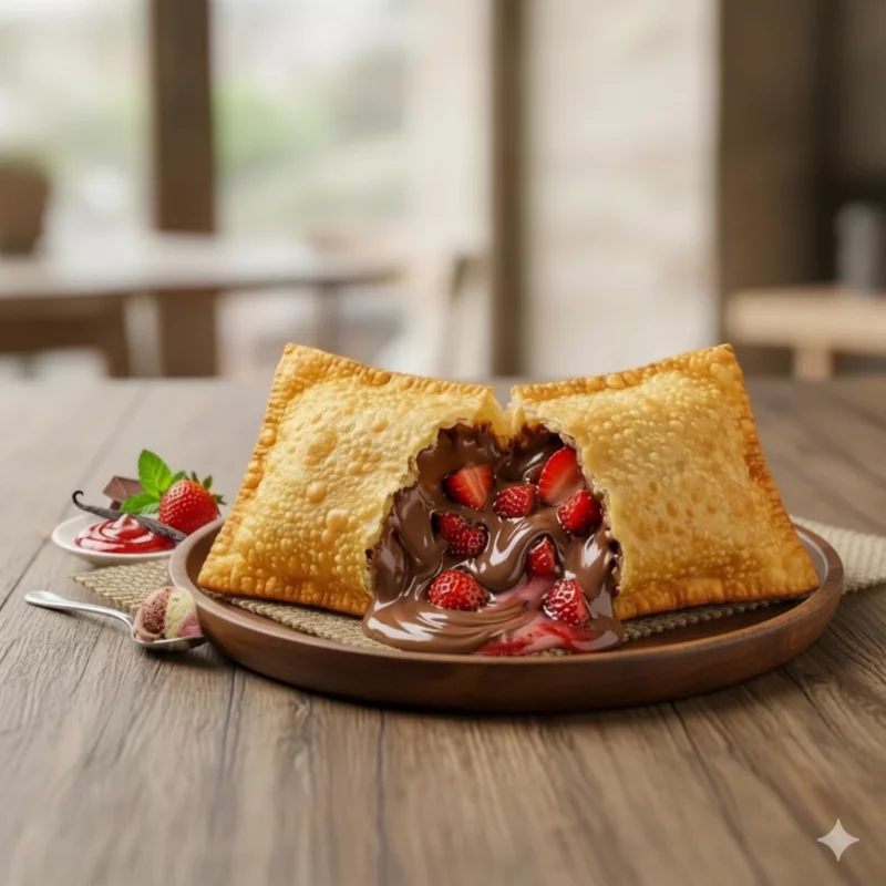 PASTEL DE MORANGO COM NUTELLA