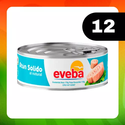 Medio Bulto Eveba Atún Natural 170g