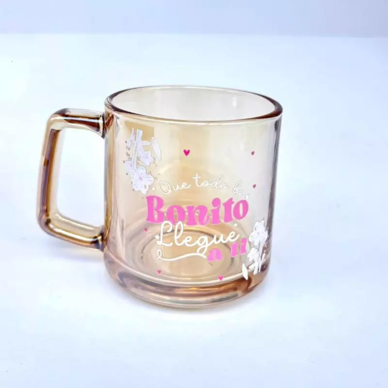 Mug vidrio cobre
