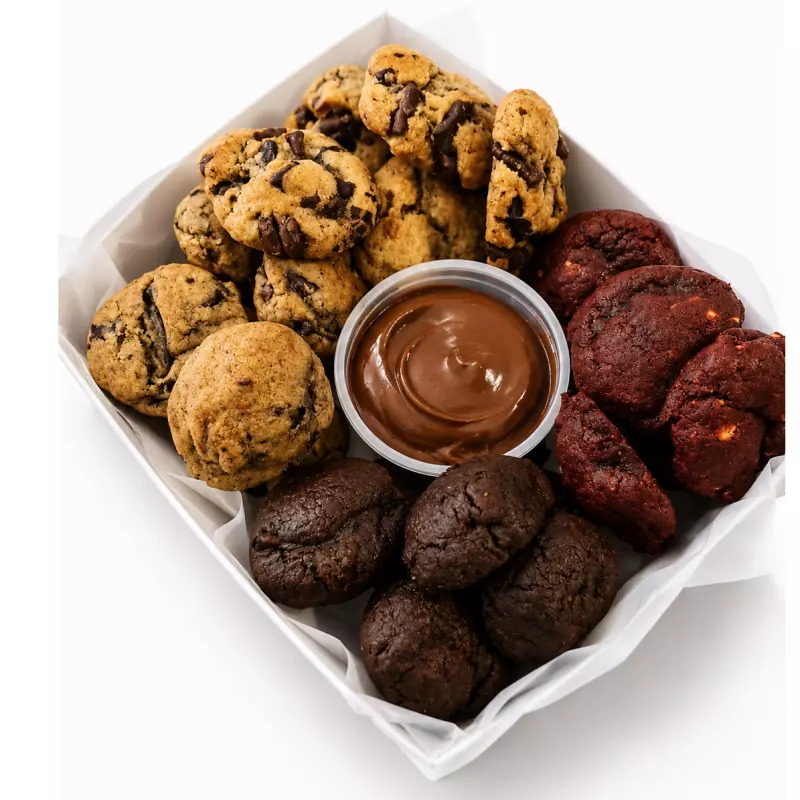 Bandeja de minicookies