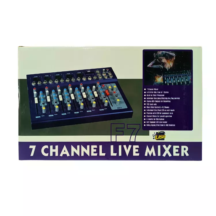 MESA DE SOM 7 CANAIS F7