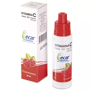 VITAMINA C GOTAS ECAR FRAMBUEZ FCO X