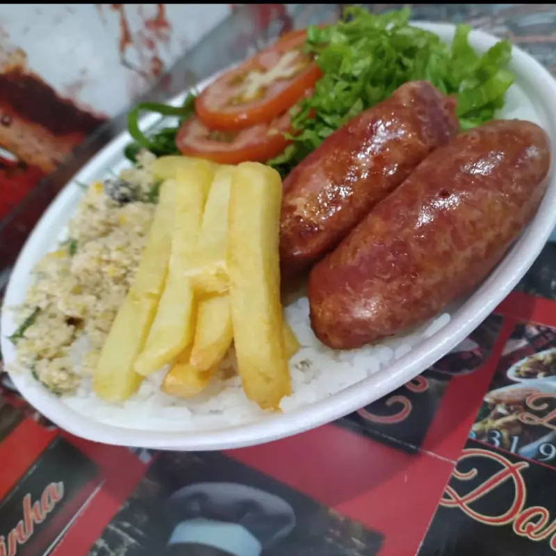 Linguiça  de pernil C/ Fritas