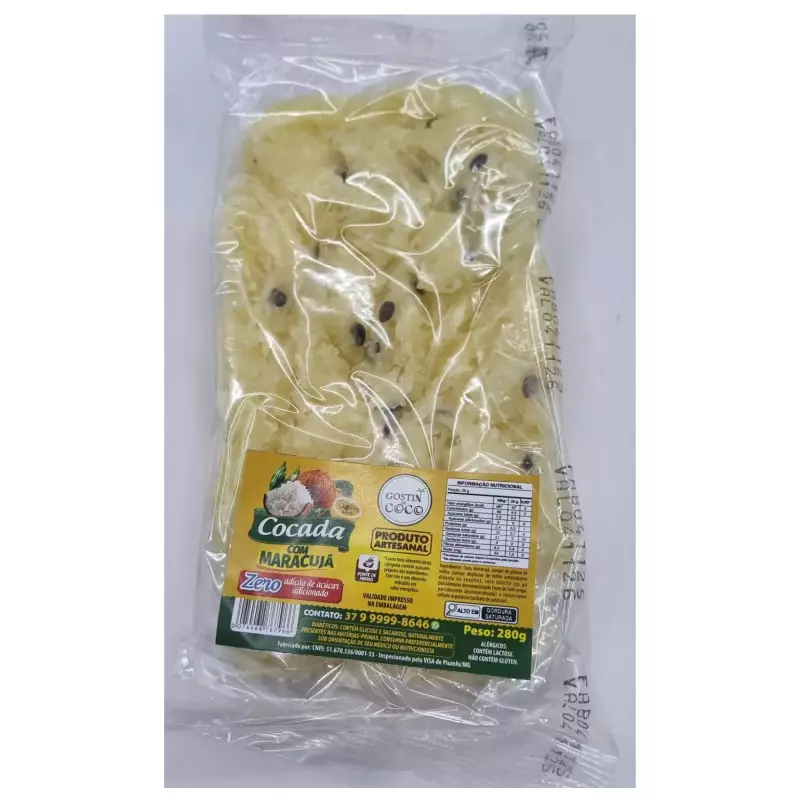 1831- COCADA MARACUJA ZERO 280GR