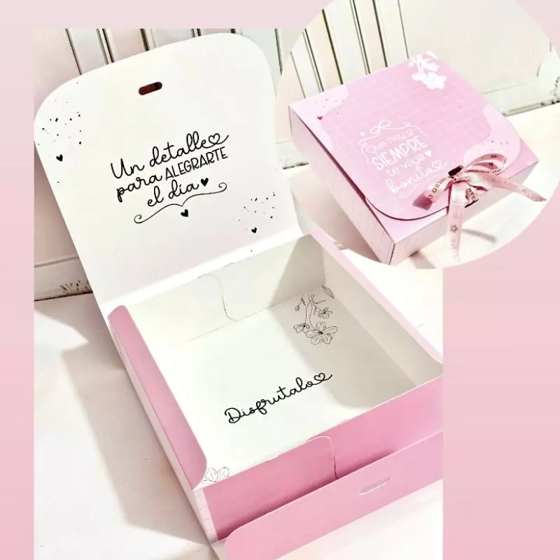 Caja bell rosadita cuadradita