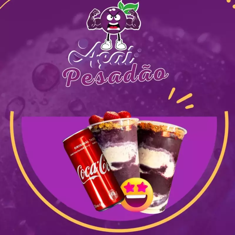 2 açaís de 300 ML + Coca cola lata