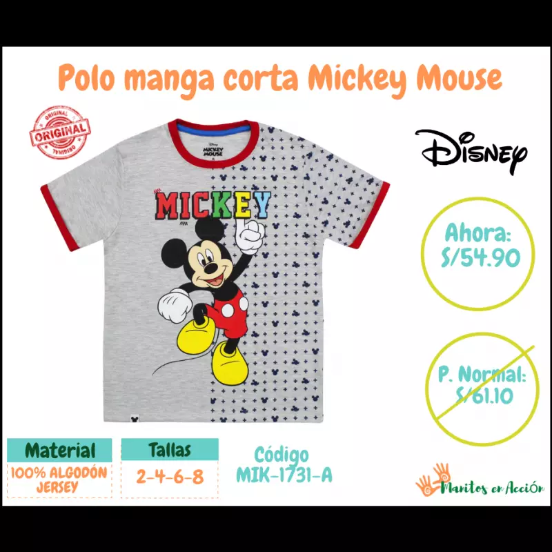 Polo manga corta Mickey mouse