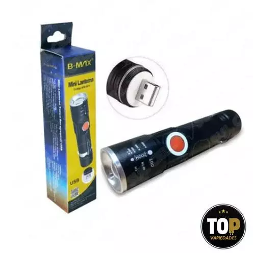 Mini Lanterna Recarregável Usb C/ Zoom(cópia)