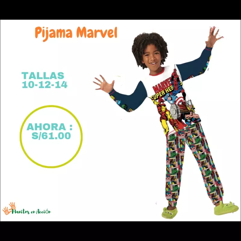 PIJAMA MARVEL ( solo talla 10)